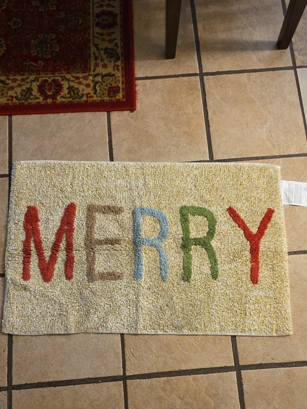 MERRY Lettered Welcome Rug - Multicolor